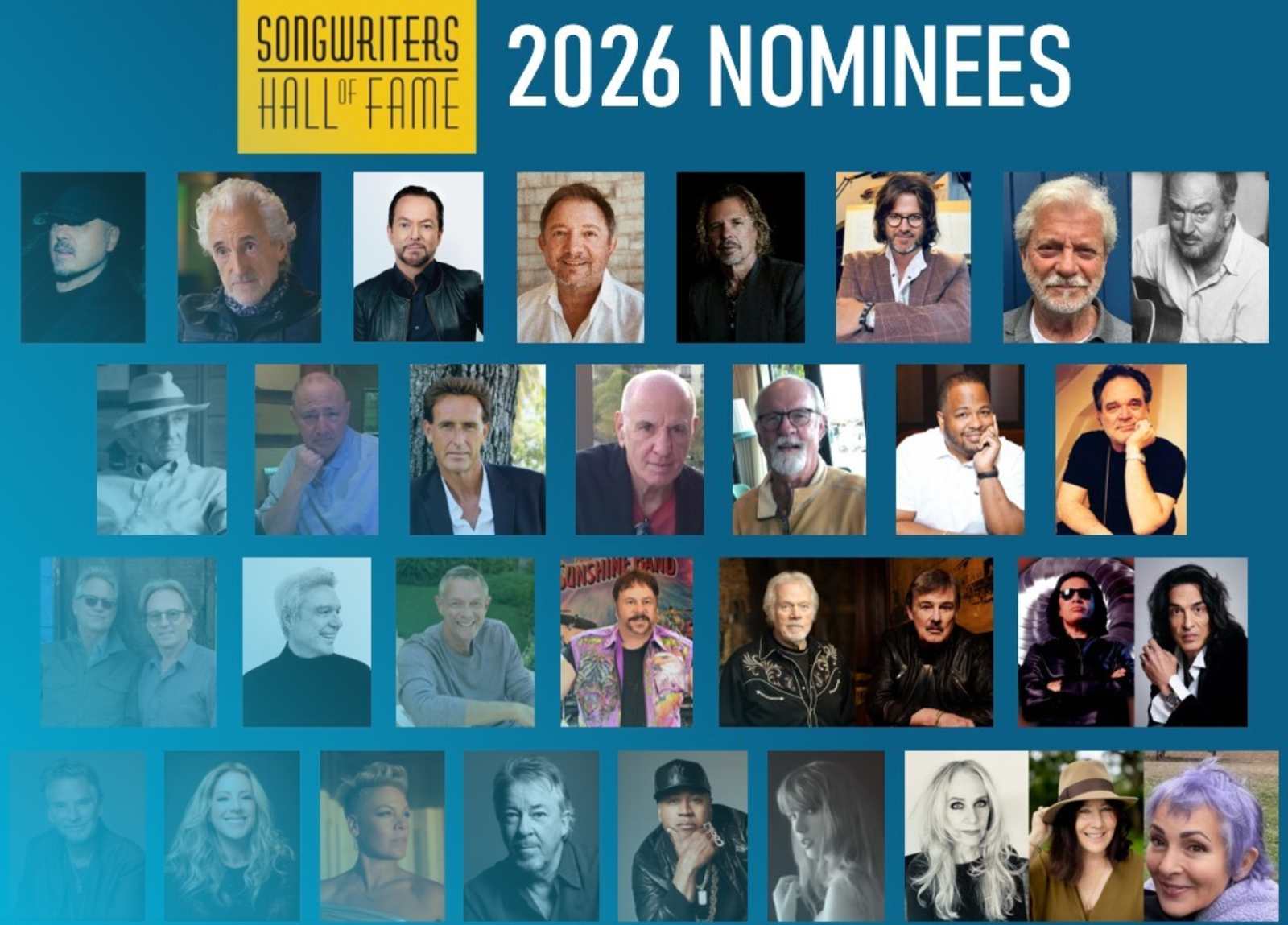 Nominés 2026 pour le Songwriters Hall of Fame : Swift, Byrne & co